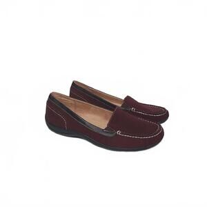 Naturalizer Women's  Burgundy Suede Loafers Size 7 M